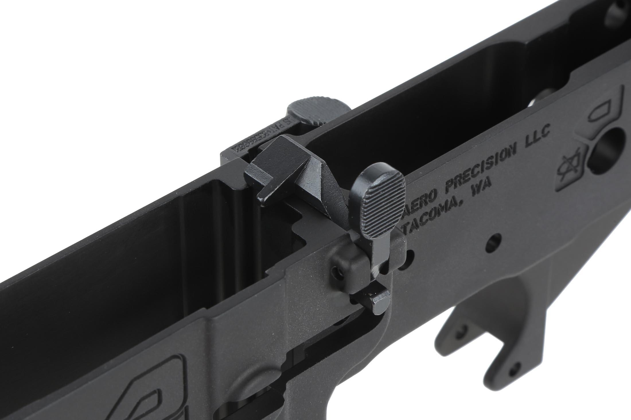 Aero Precision Stripped AR15 Lower Receiver Gen 2 Ambi Bolt Release APAR501102A